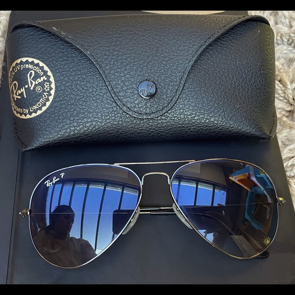 Ray Ban polarized Classic Aviator Sunglasses